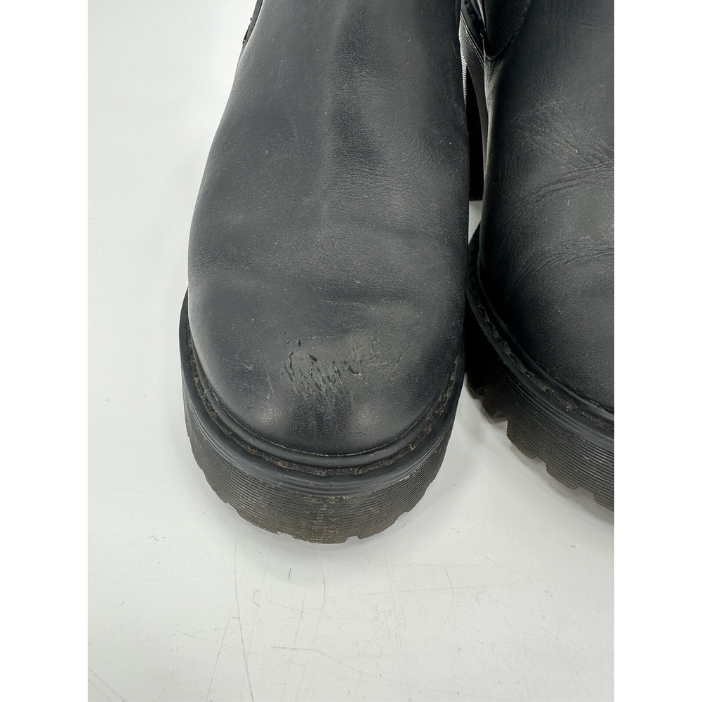 Dr Martens Hurston High Heeled Booties Womens 8 US Black Smooth Leather Boots - Picture 7 of 12